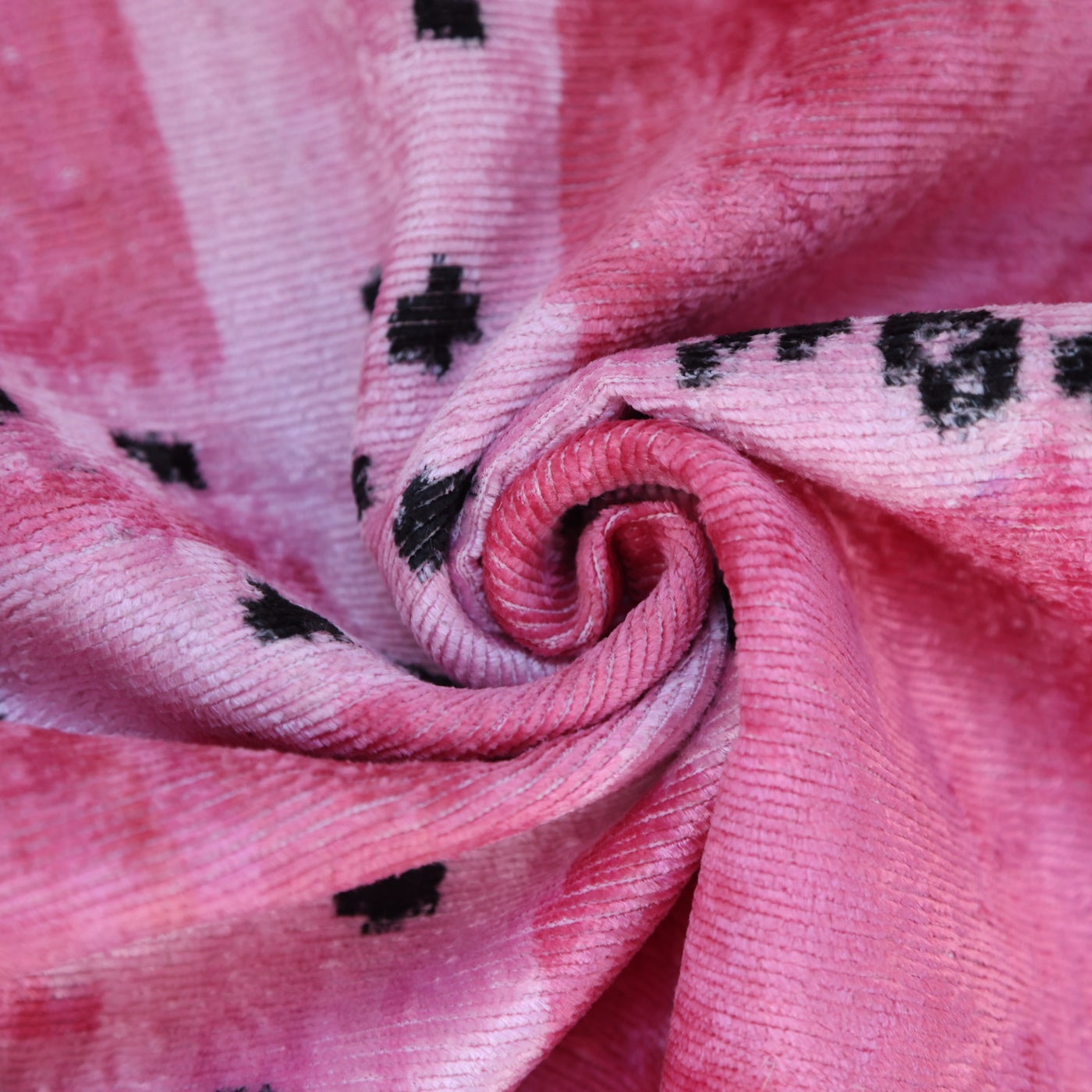 Handmade Pink Velvet Lumbar Pillow 16x24 – Designer Leopard Motif Luxury Cushion