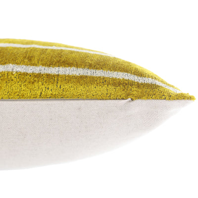 Handmade Mustard Yellow Velvet Lumbar Pillow 16x24 – Modern Geometric Designer Cushion