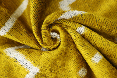 Handmade Mustard Yellow Velvet Lumbar Pillow 16x24 – Modern Geometric Designer Cushion