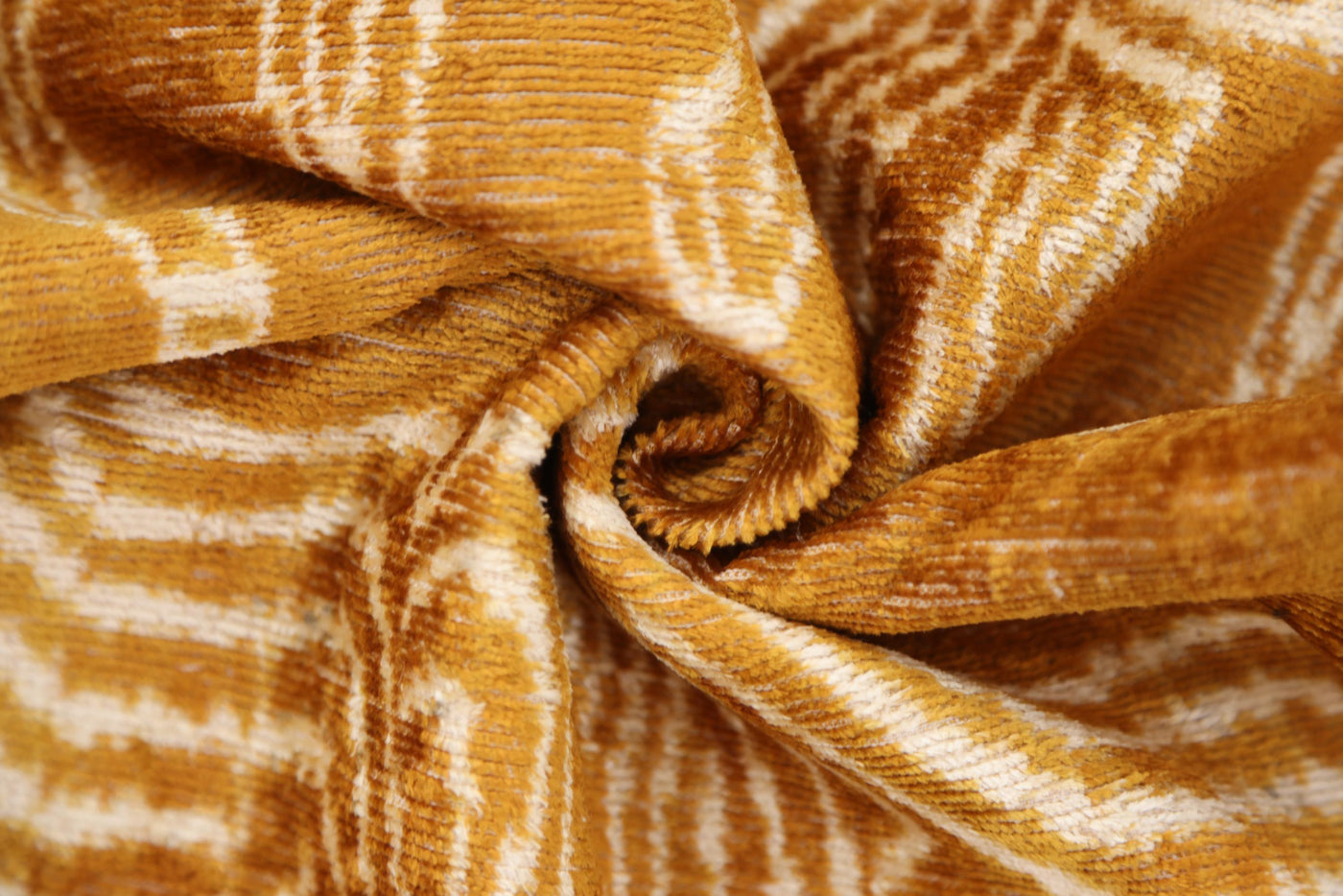 Luxury Golden Yellow Ikat Silk Velvet Throw Pillow 16x24 – Handmade Lumbar