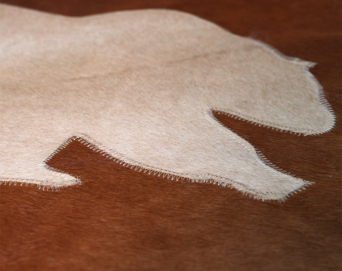Luxury Genuine Cowhide Polar Bear Throw Pillow 16x24 | Handmade Hair-on-Hide Leather Designer Lumbar Cushion