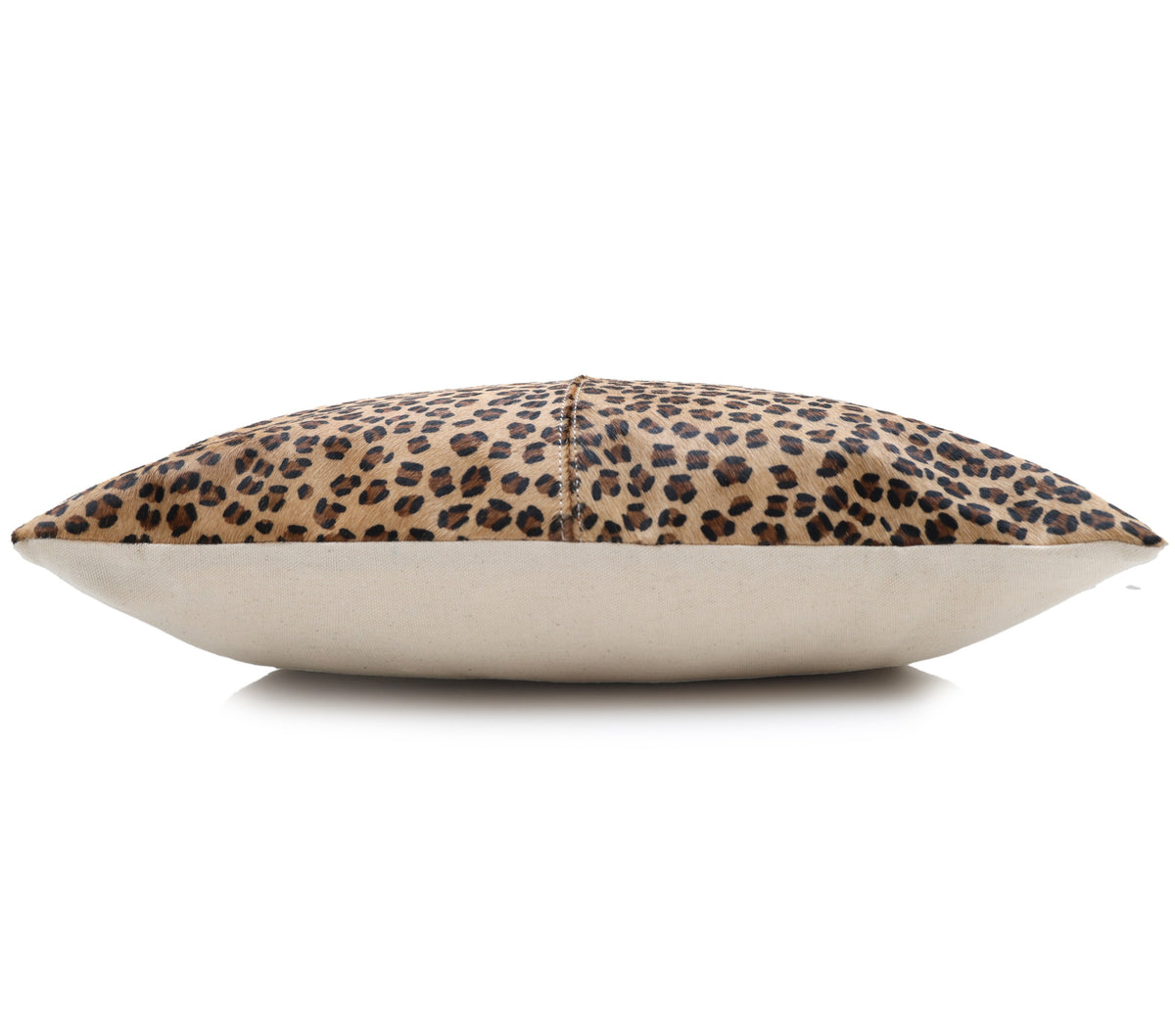 Luxury Leopard Print Genuine Cowhide Throw Pillow 18x18 | Handmade Hair-On Leather Cushion