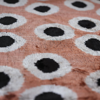 Copper Gold Black Dot Silk Velvet Lumbar Pillow – 16x24 Handmade Modern Cushion