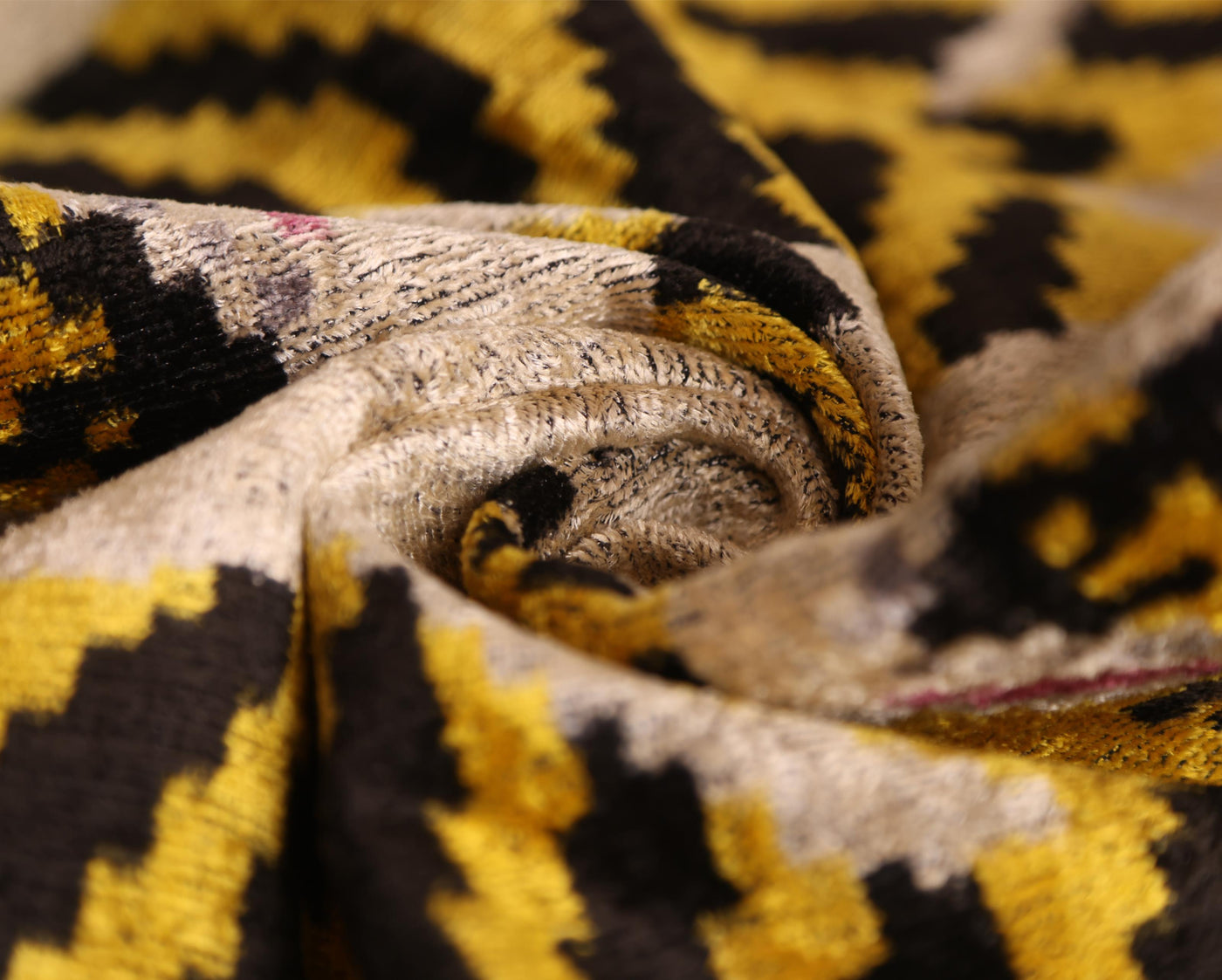 Golden Tiger Silk Velvet Lumbar Pillow – 16x24 Handmade Designer Cushion