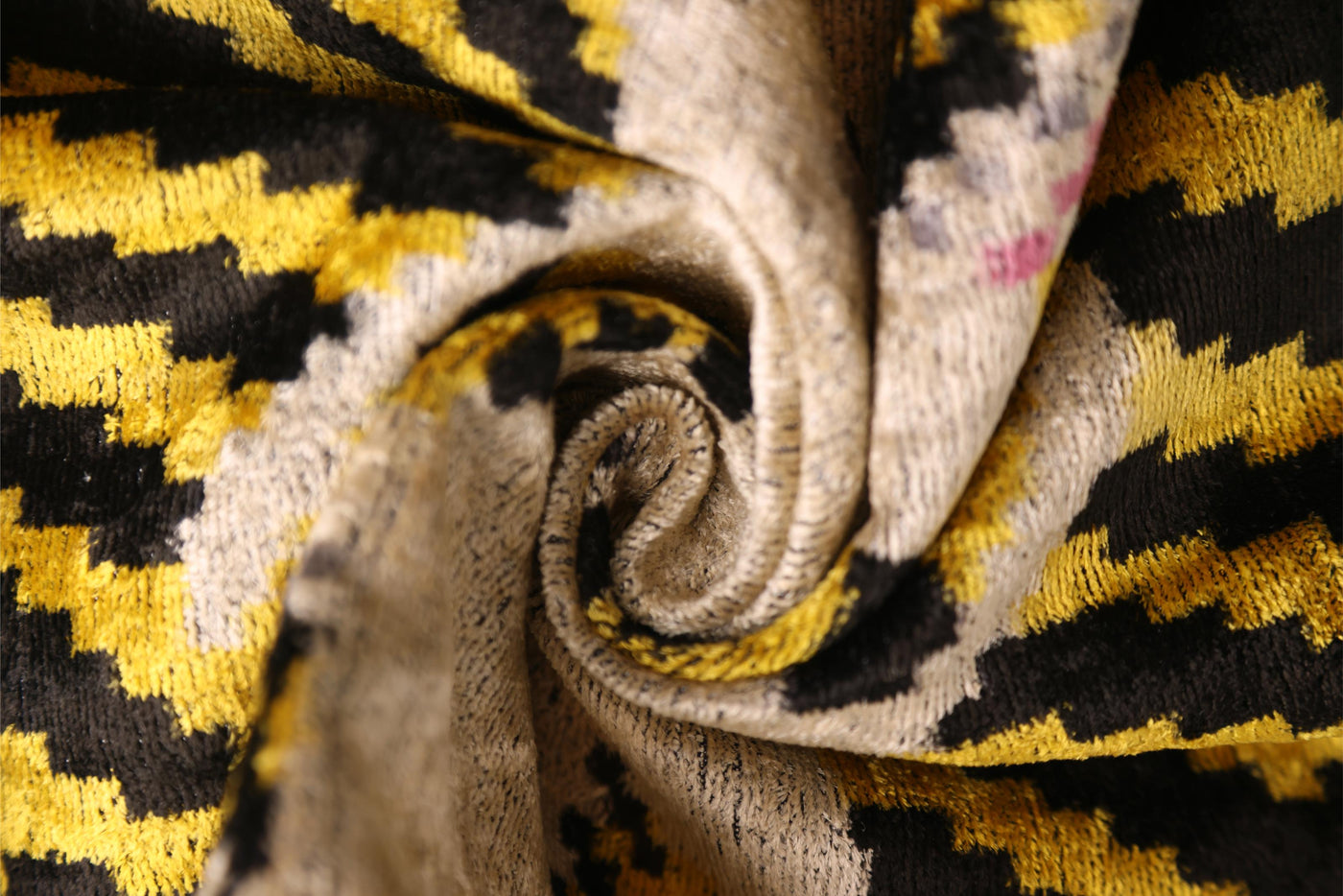 Golden Tiger Silk Velvet Lumbar Pillow – 16x24 Handmade Designer Cushion