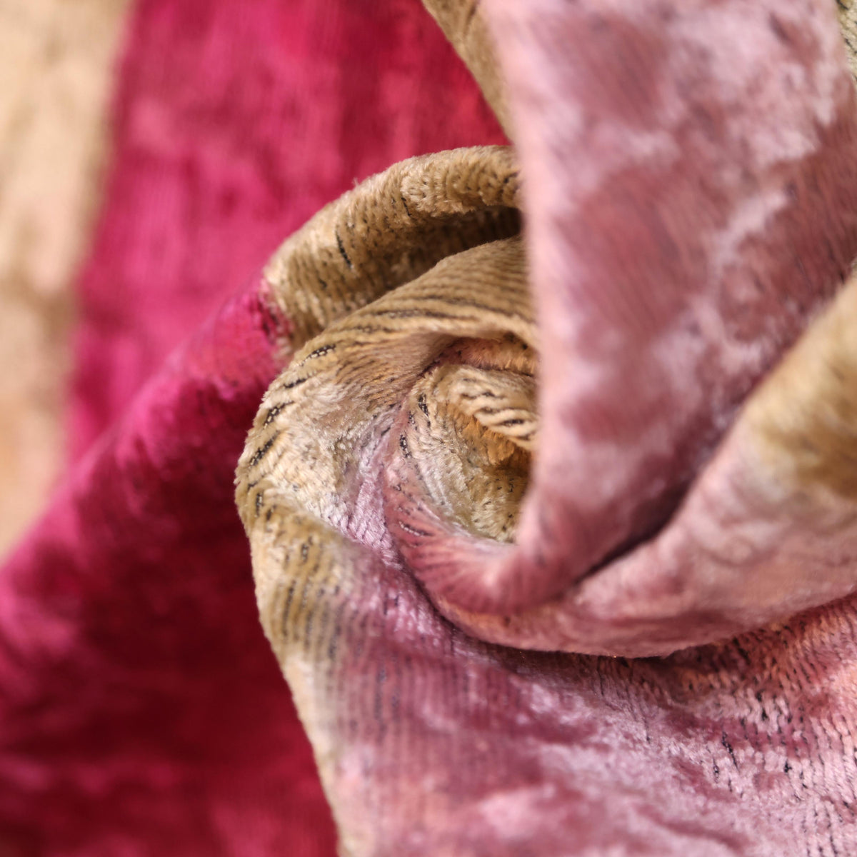 Pink Gold Striped Silk Velvet Lumbar Pillow – 16x24 Handmade Luxury Cushion