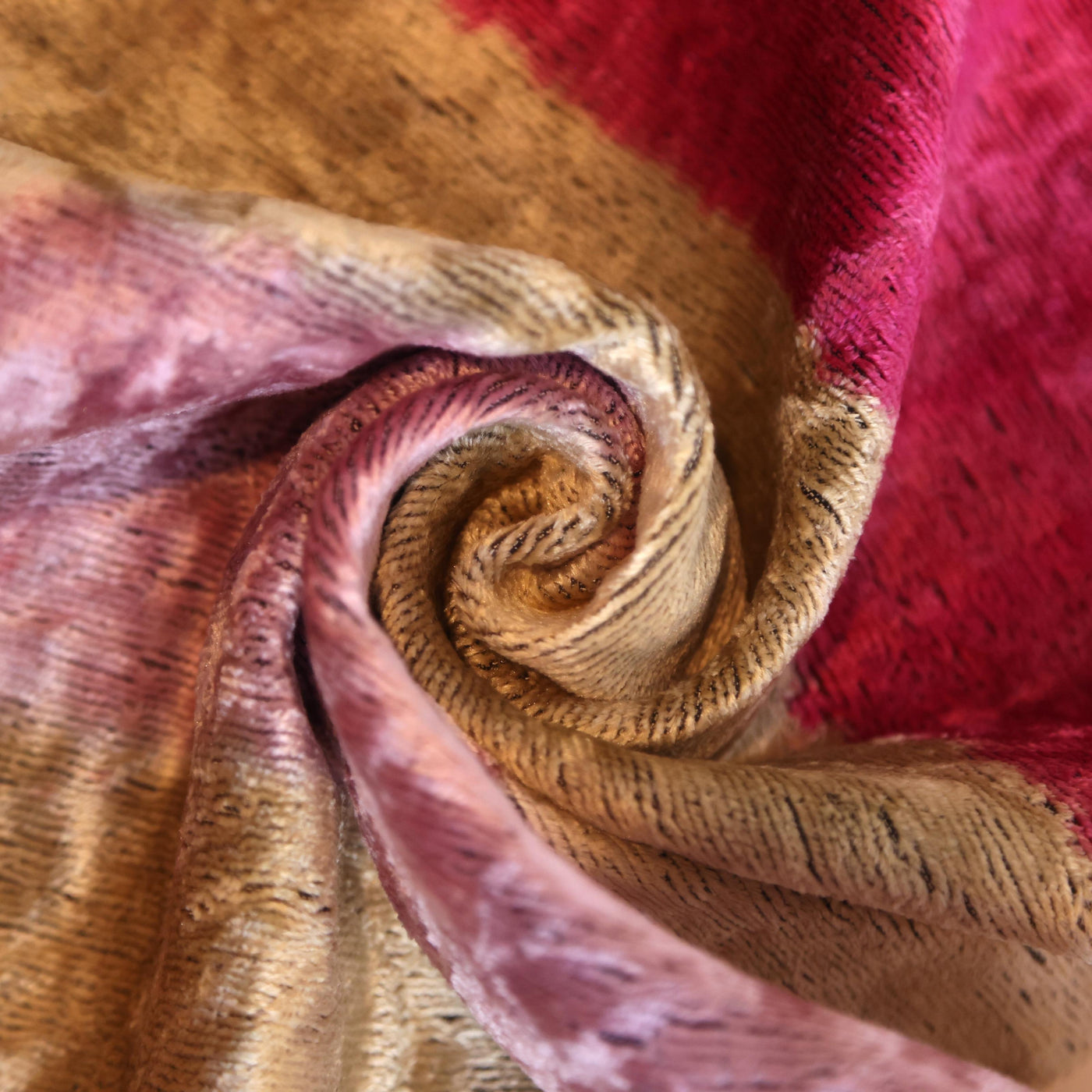 Pink Gold Striped Silk Velvet Lumbar Pillow – 16x24 Handmade Luxury Cushion