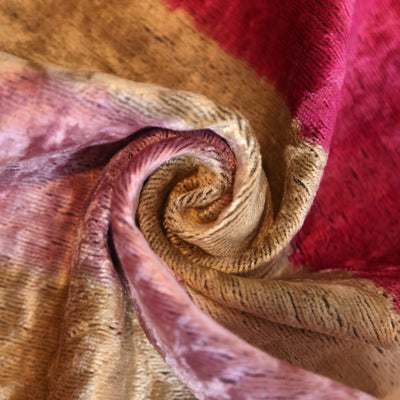 Pink Gold Striped Silk Velvet Lumbar Pillow – 16x24 Handmade Luxury Cushion