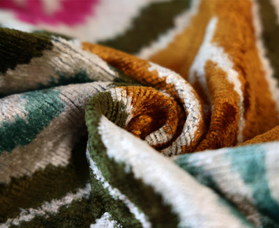 Multicolor Diamond Silk Velvet Pillow – 16x24 Handmade Luxury Cushion