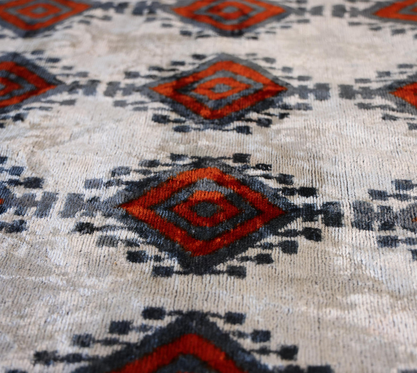 Red Diamond Silk Velvet Pillow 20x20 Handmade Luxury Cushion