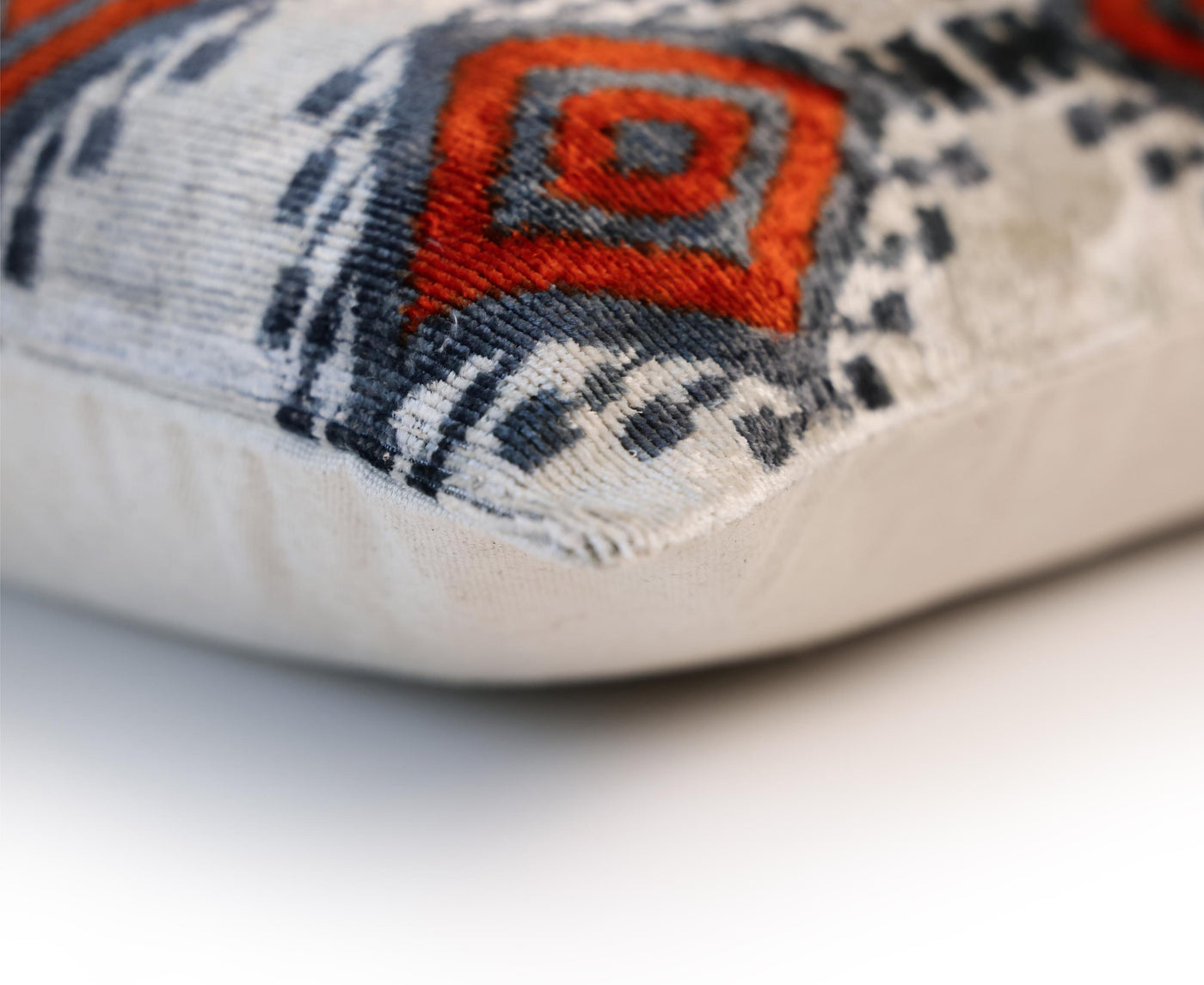 Red Diamond Silk Velvet Pillow 20x20 Handmade Luxury Cushion