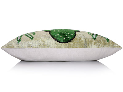 Safari Scene Silk Velvet Pillow 16x24 Handmade Luxury Cushion