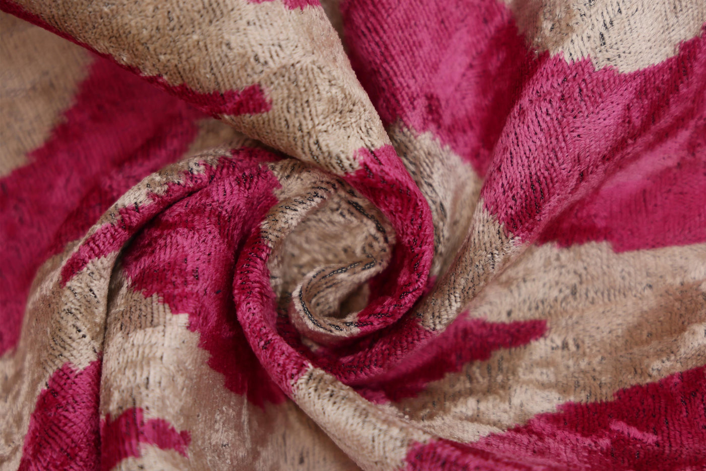 Fuchsia Orbit Silk Velvet Pillow 16x24 Handmade Luxury Lumbar Cushion