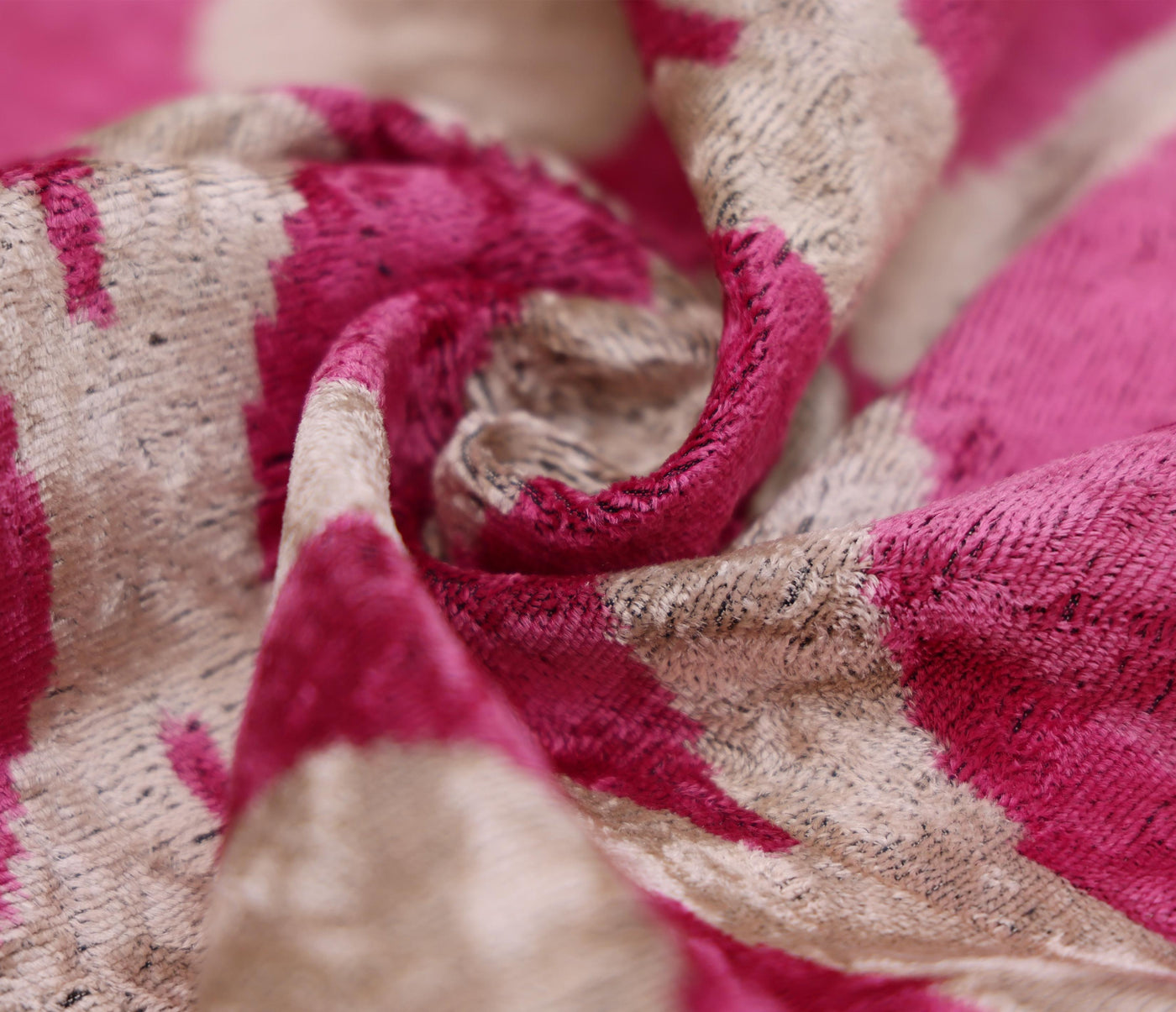 Fuchsia Orbit Silk Velvet Pillow 16x24 Handmade Luxury Lumbar Cushion