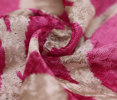 Fuchsia Orbit Silk Velvet Pillow 16x24 Handmade Luxury Lumbar Cushion