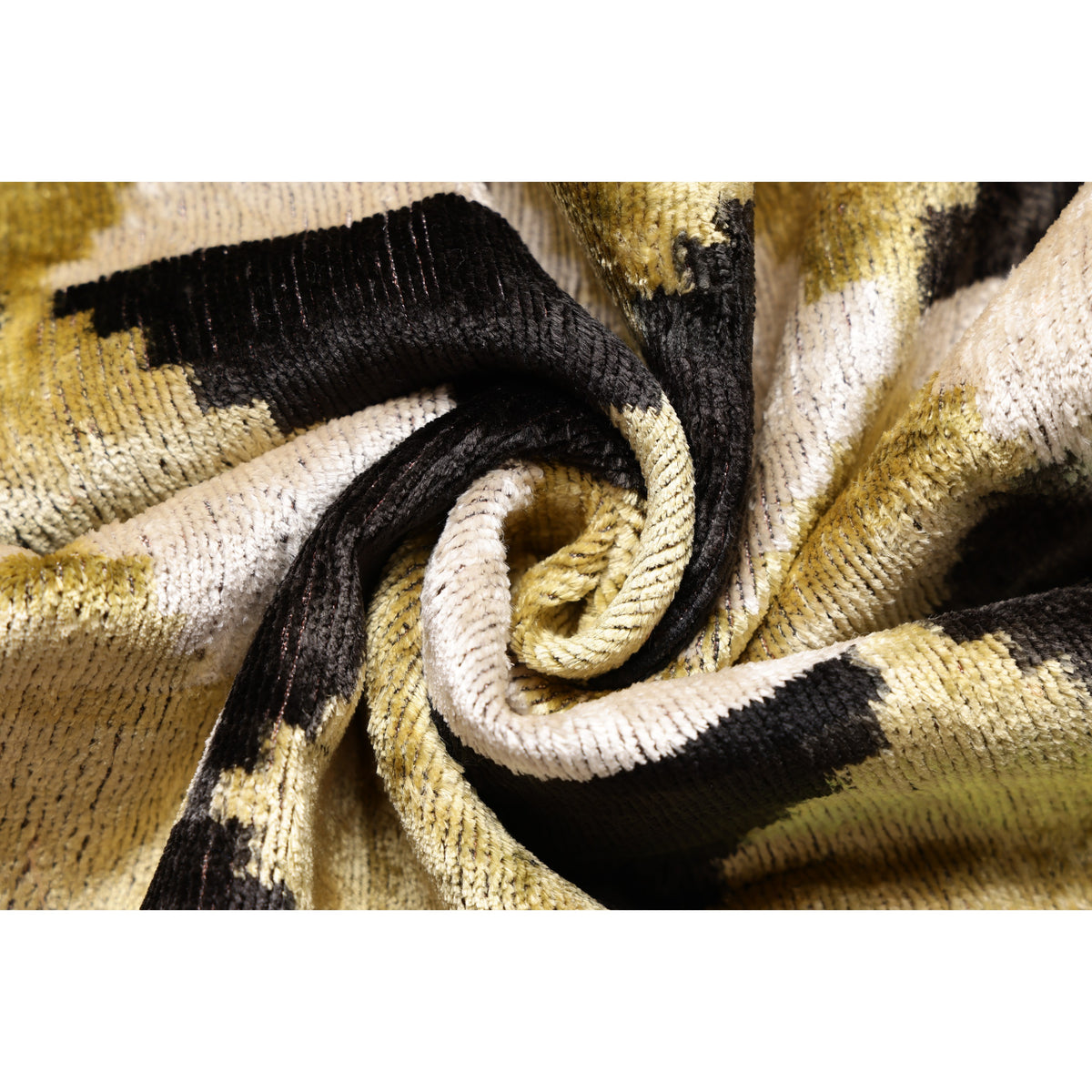 Gold Geometric Silk Velvet Pillow 20x20 | Handmade Luxury Designer Cushion