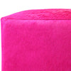 Handmade Fuchsia Cowhide Leather Ottoman Pouf 18x18 Statement Cube
