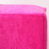 Handmade Fuchsia Cowhide Leather Ottoman Pouf 18x18 Statement Cube