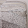 Handmade Patchwork Cowhide Leather Cube Ottoman Pouf 18x18 Neutral