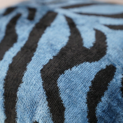 Canvello Luxury Blue Tiger Print Pillow for Couch - 16x16 inch