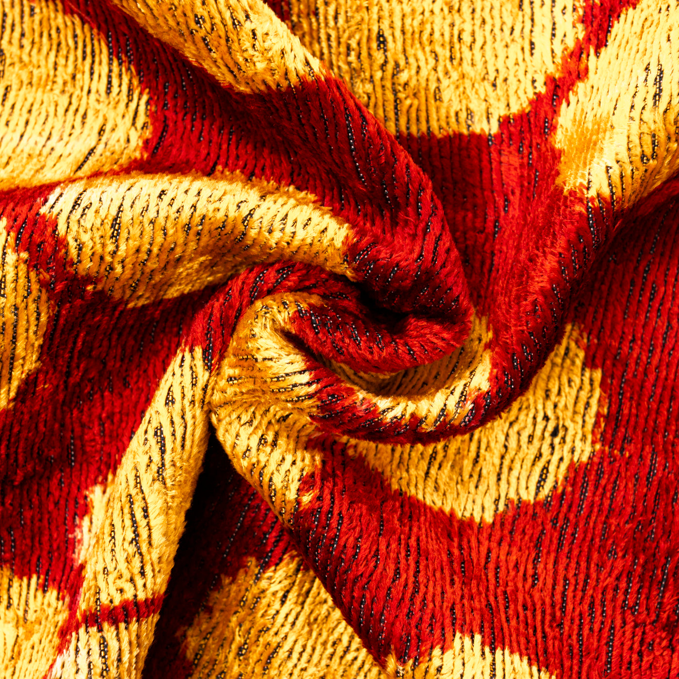 Handmade Velvet Pillow with Down Feather insert – Ruby Red & Gold Polka Dots, 16x24"