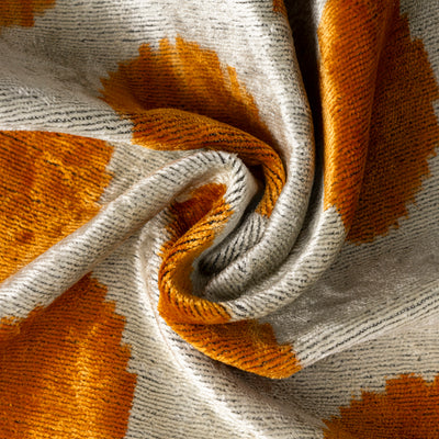 Handmade Velvet Pillow – Gold Mustard Polka Dot Pattern, 16x24"