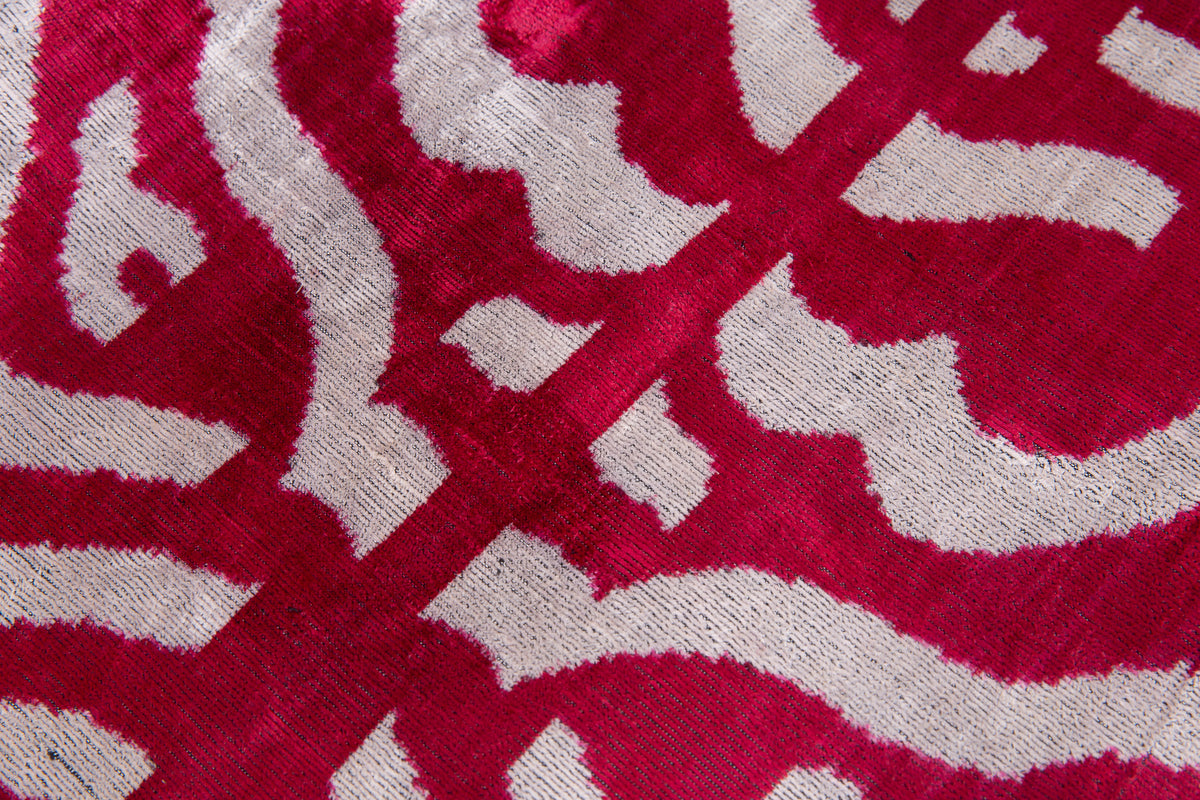 Luxury Handmade Silk Velvet Throw Pillow - Pink and White Zebra Design, 16x24, Super Soft