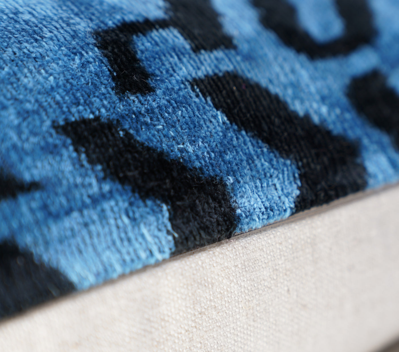 Navy Blue Tiger Print Pillows | Blue Tiger Print Pillows | Canvello.