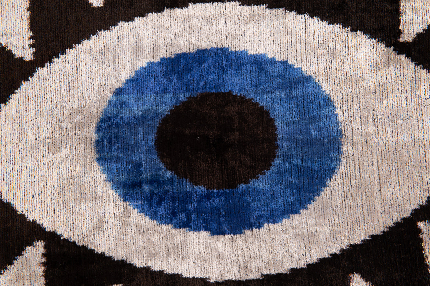 Canvello Handmade Velvet Evil Eye Pillow – 16x24 Artistic Throw Cushion for Home Decor – Feather Down Insert, Vegetable-Dyed, Bohemian Accent for Sofa, Couch & Furniture, Hidden Zipper