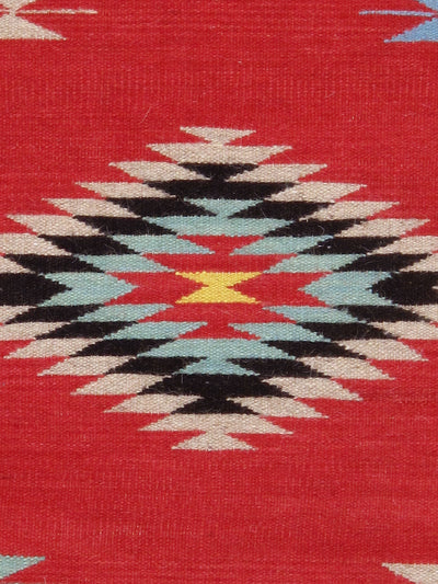 Canvello Reversible Wool Red Area Rug- 2'2'' X 3'1''