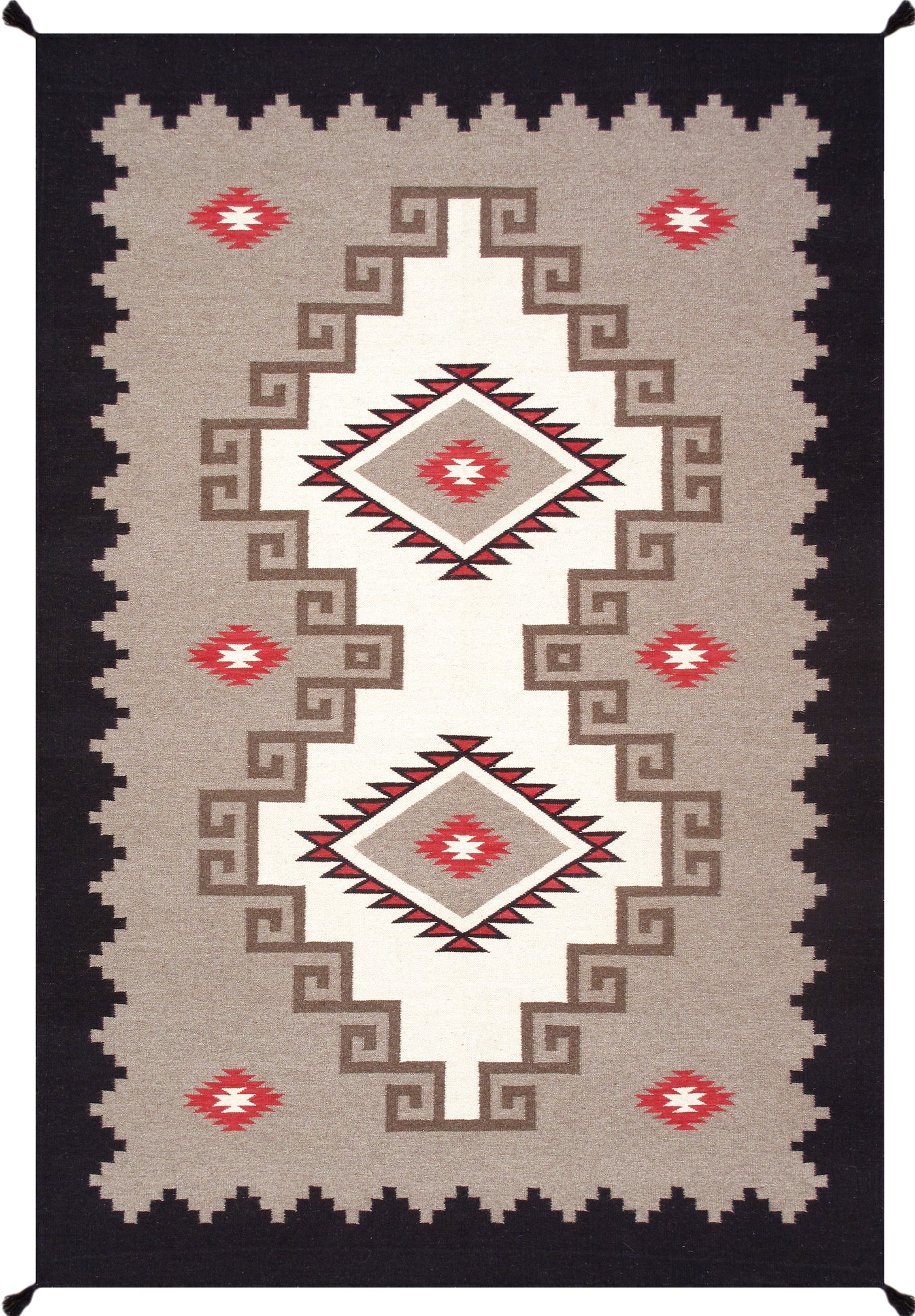 Alfombra de lana kazaka caucásica antigua del siglo XVIII para sala de estar - 3'7'' X 7'5''