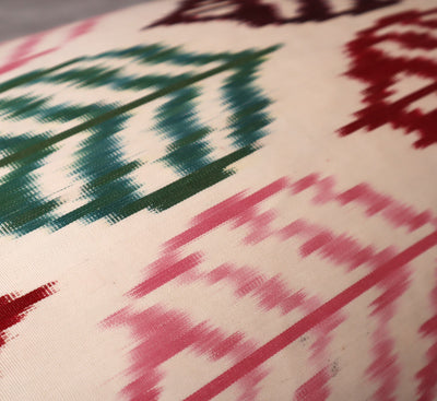 Turkish Red Silk Ikat Pillow | Handcrafted Red Ikat Pillow | Canvello