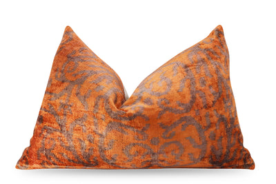 Canvello Decorative Soft Brownish Orange Throw Pillow - 16X24 in