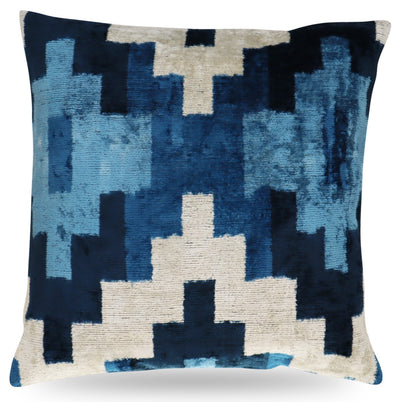 Canvello Luxury Blue Pillow Cushion For Sofa | 16 x 16 in (40 x 40 cm)