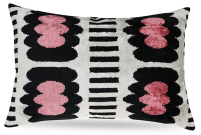 Pink Black White Throw Pillow | Pink Black White Pillow | Canvello