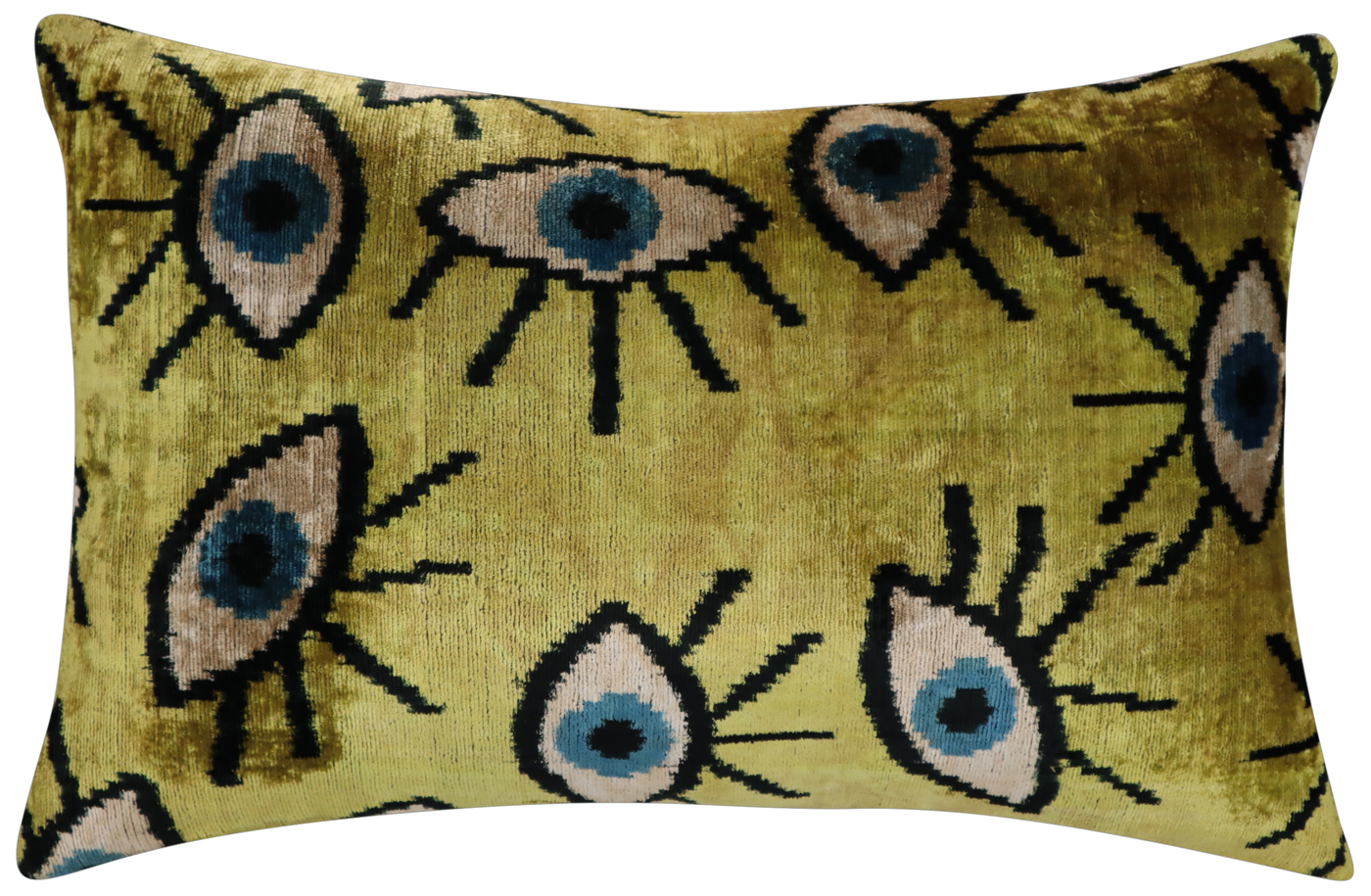 Green Evil Eye Throw Pillow | Handmade Throw Pillow | Canvello