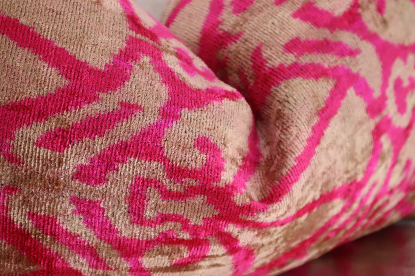 Pink Beige Geometric Throw Pillow | Pink Beige Pillow | Canvello