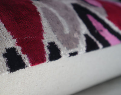 Pink and Gray Velvet Pillow | Pink Velvet Pillow | Canvello