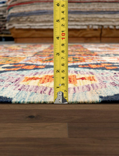 Canvello Kilim Collection Reversible Wool Multicolor Area Rug- 8'6'' X 11'3''