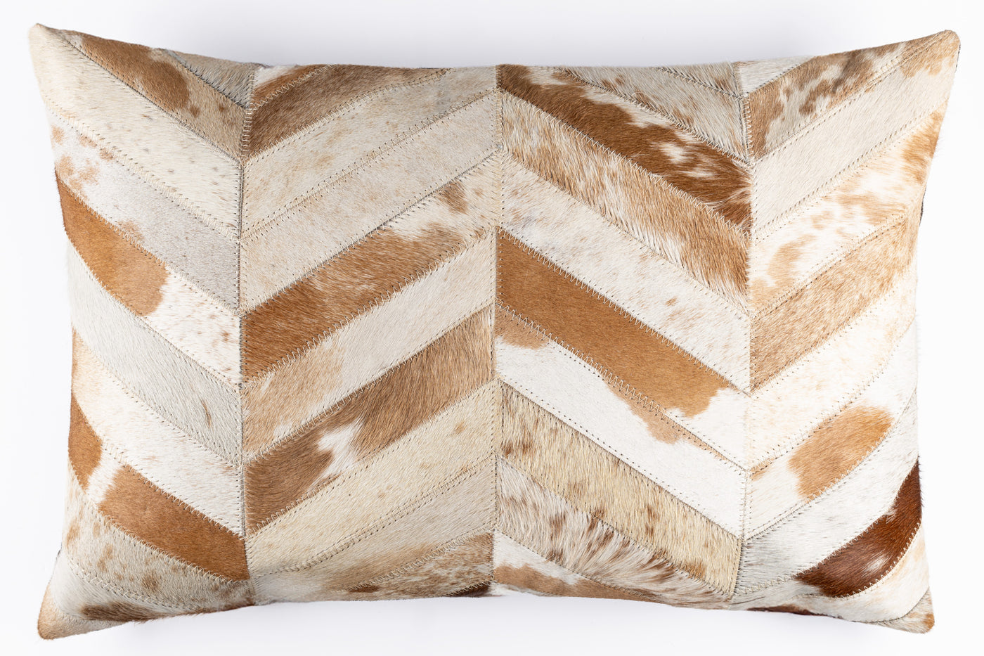 Canvello Genuine Cowhide Leather Decorative Throw Pillows - Handmade Patchwork Boho Accent Pillows For Sofa, Couch, Bed, Chair - Western Southwestern Farmhouse Pillow Covers With Feather Down Insert Included