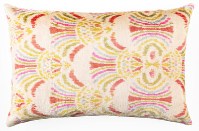 Canvello Luxurious 16x24 Handmade Velvet Silk Pillow with Premium Down Feather Insert -  Beige Pink