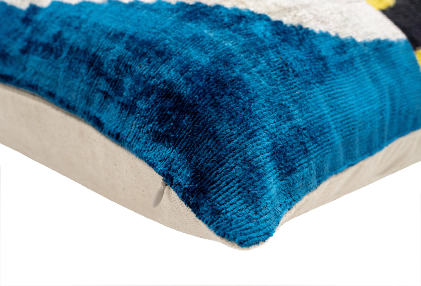 Canvello Abstract Multicolor Silk Velvet Pillow – 20x20 Handmade Modern Art Cushion