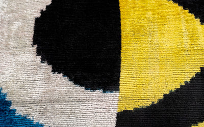 Canvello Abstract Multicolor Silk Velvet Pillow – 20x20 Handmade Modern Art Cushion