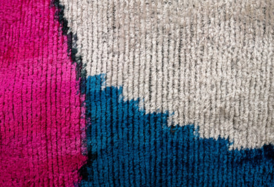 Canvello Abstract Multicolor Silk Velvet Pillow – 20x20 Handmade Modern Art Cushion