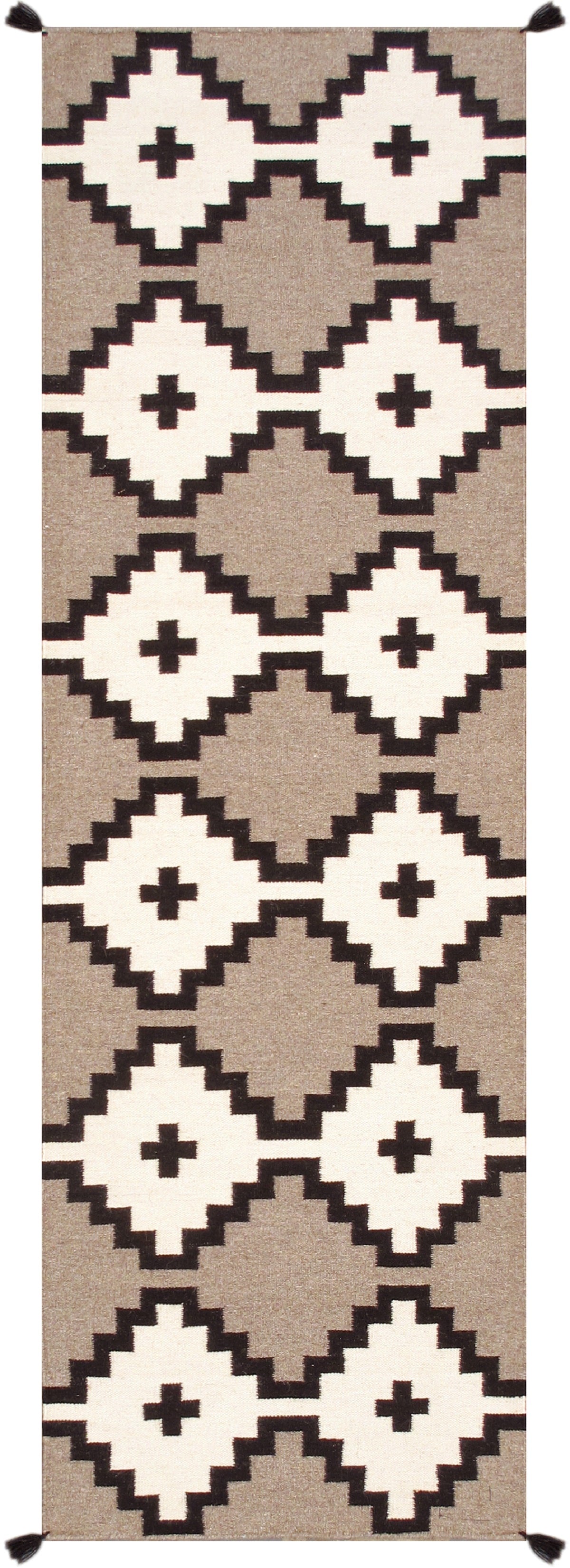 Canvello Tuscany Reversible Wool Ivory Area Rug- 2'6'' X 8'