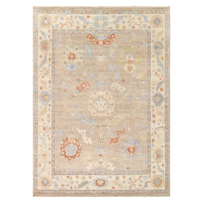Oushak Hand-Knotted Area Rug, Beige/Ivory