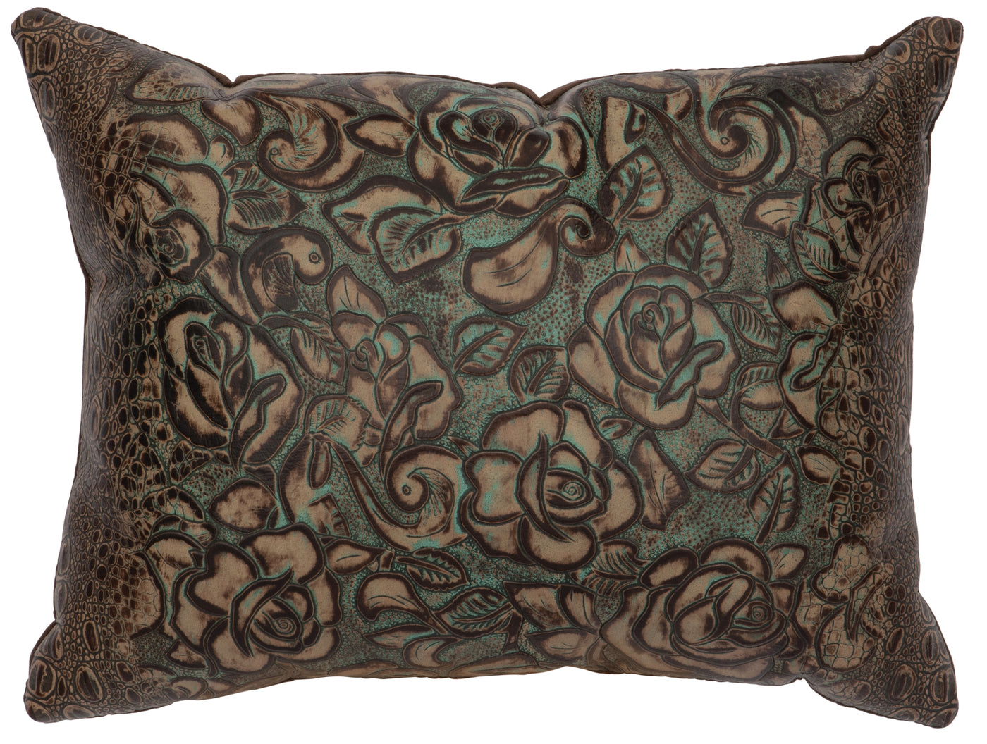 Canvello Sundance Leather Pillow - Leather Back - 16" x 16"