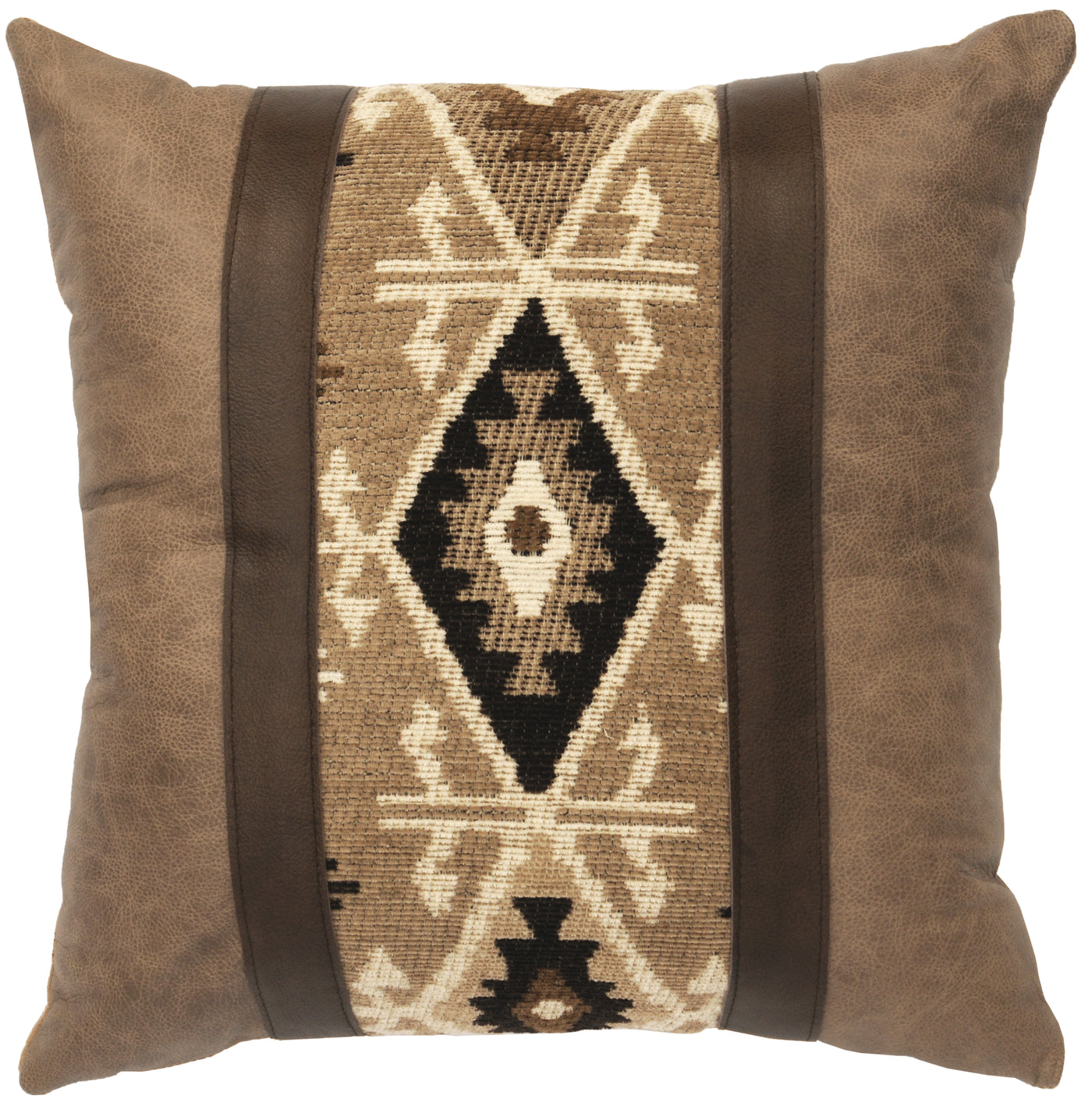 Canvello Linen Natural/Caribou Pillow (18x18)