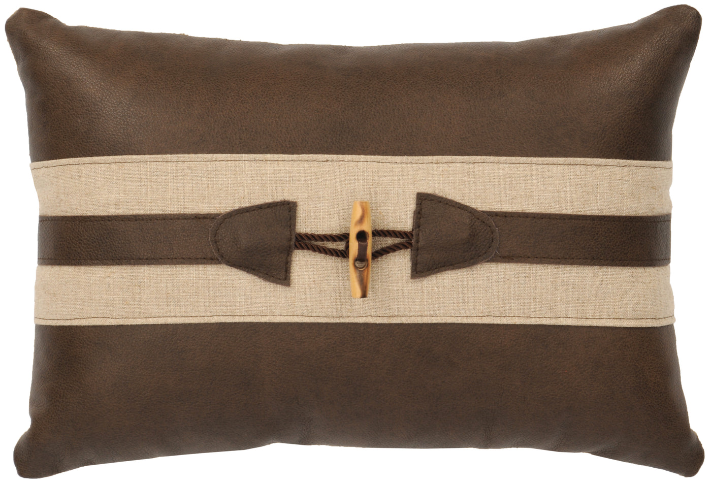 Canvello Stampede Leather Pillow 18"x18"