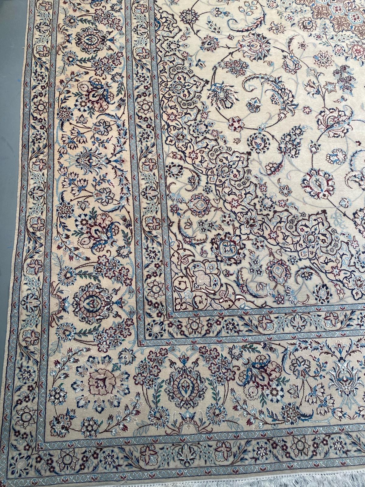 Canvello Silkroad Nain 米色絲綢和羊毛 6L 地毯 -9'11" X 13'3''